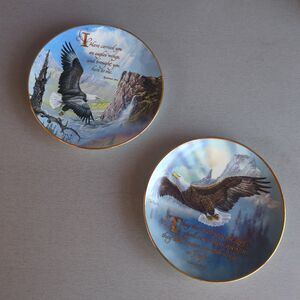 Eagle‎ Plates Set Of 2-Ted Blaylock. 8"Eagle Plates 2, Bible verses